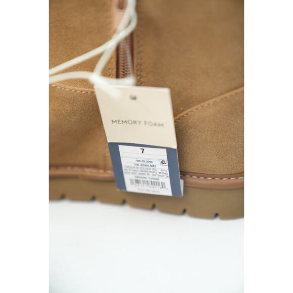 Universal Thread-Women's tan faux suede memory foam size zip boots size 7 - Picture 5 of 7